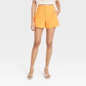 a new day Women's High Waist Orange Shorts